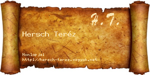 Hersch Teréz névjegykártya